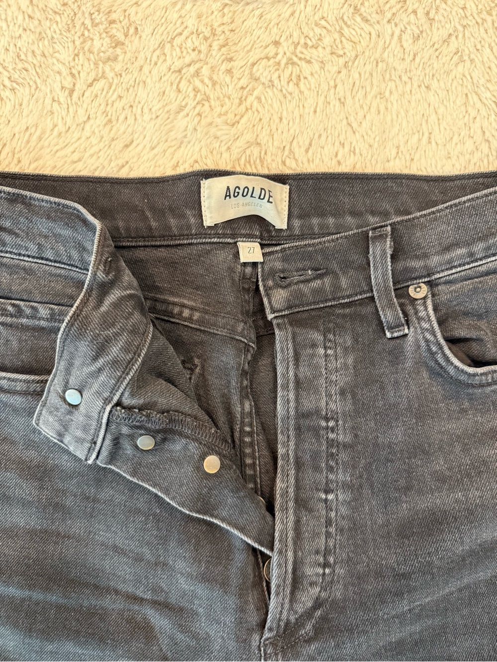 Agolde Charcoal High-Rise Women's Jeans